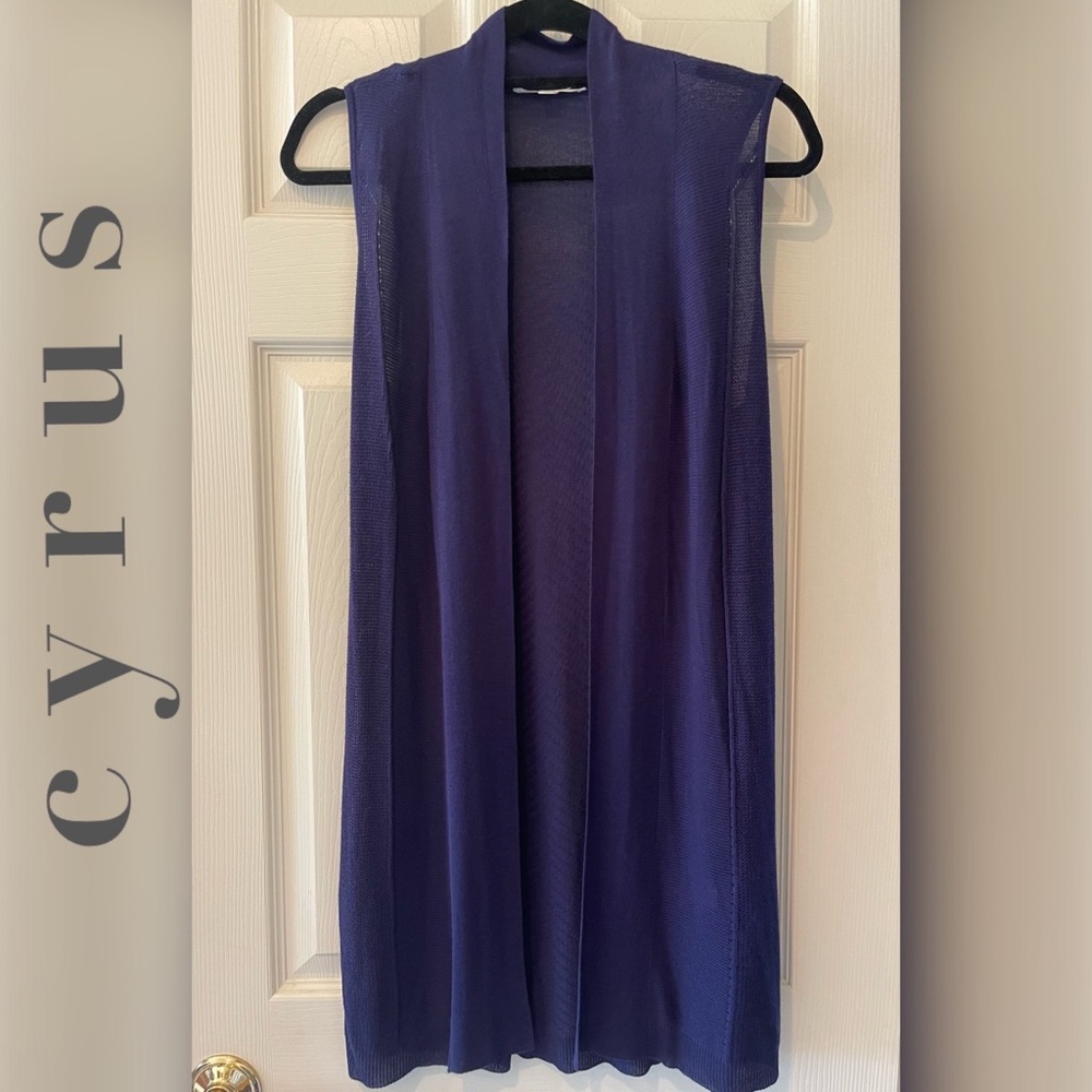 🆕CYRUS Open Front Knit Sweater Long Vest